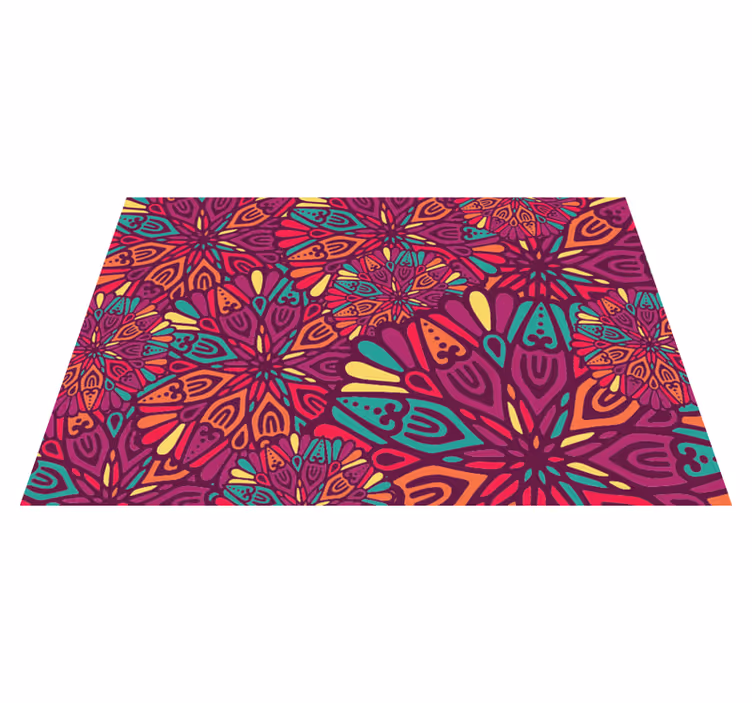 Tappeto vinile Mandala motivo viola vibrante - TenStickers
