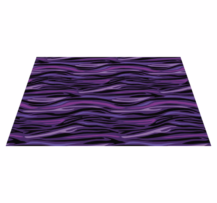 Tappeto vinile stampa animale motivo a onde viola - TenStickers