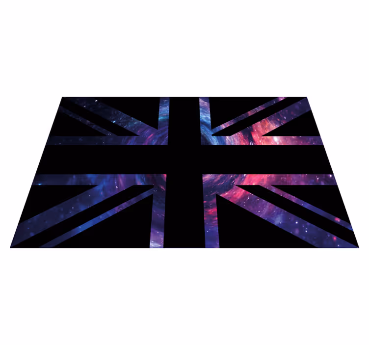 Tappeto vinile mappamondo union jack galattico - TenStickers
