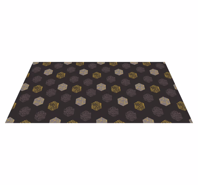 Tappeto vinile geometrico motivo esagonale strutturato - TenStickers