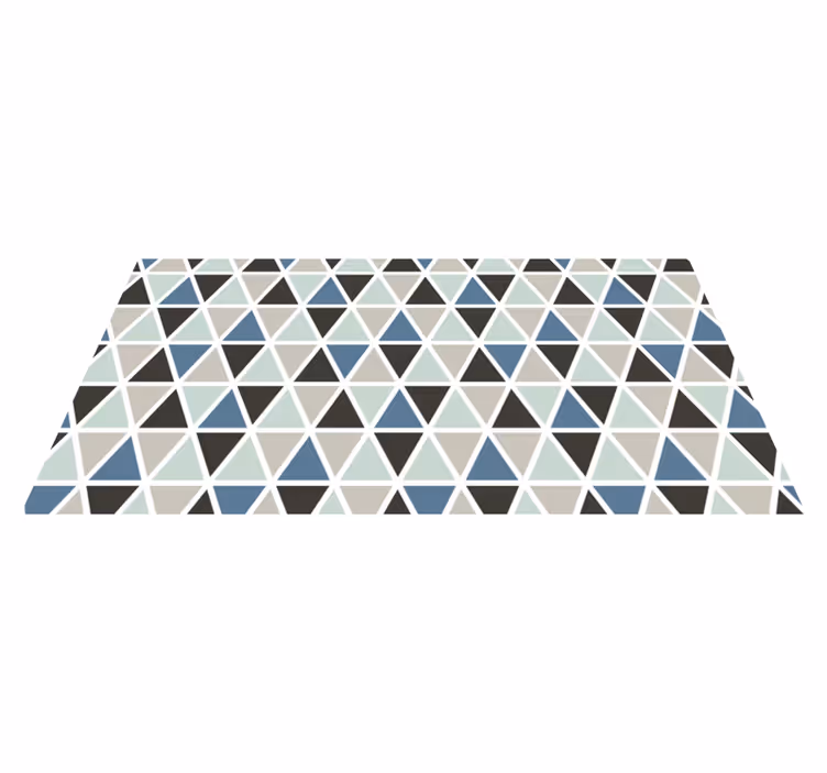 Tappeto vinile geometrico sezioni triangolari colorate - TenStickers