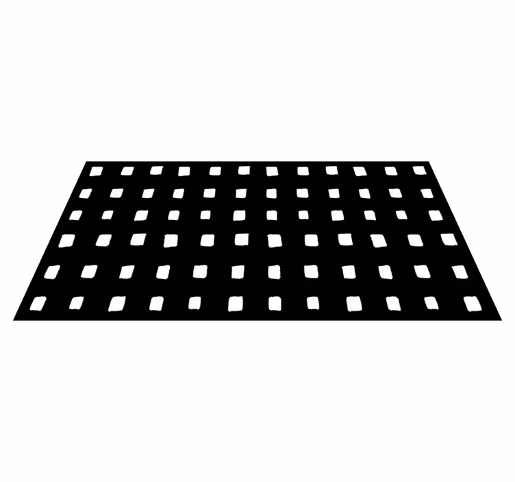 Tappeto vinile minimalista motivo quadrato bianco e nero - TenStickers