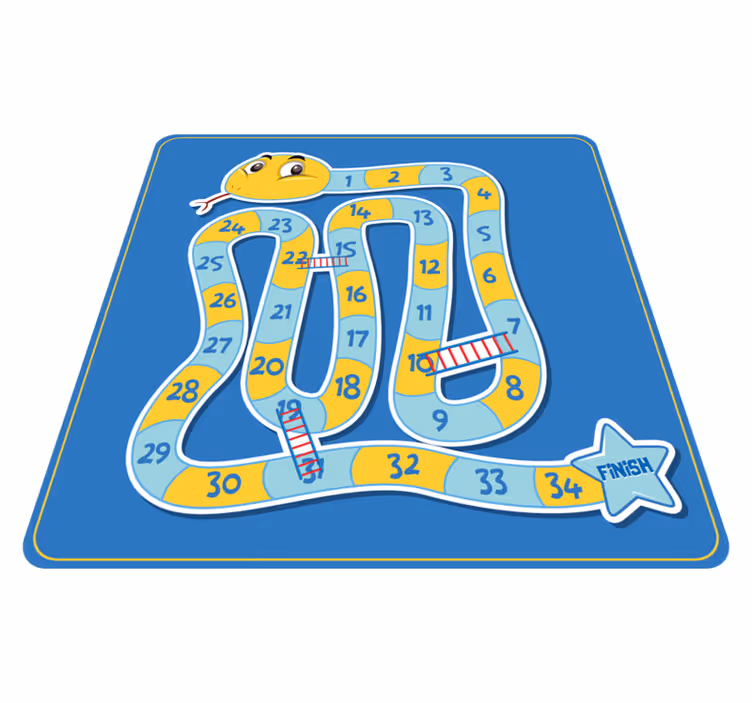 Tappeto vinile giochi serpente e scale - TenStickers