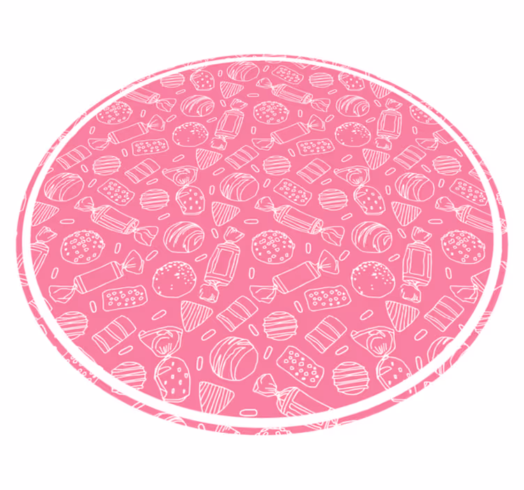 Tappeto vinile per bambini modello cadny rosa - TenStickers