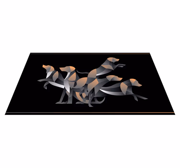 Tappeto vinile animali figure di cani stilizzati - TenStickers