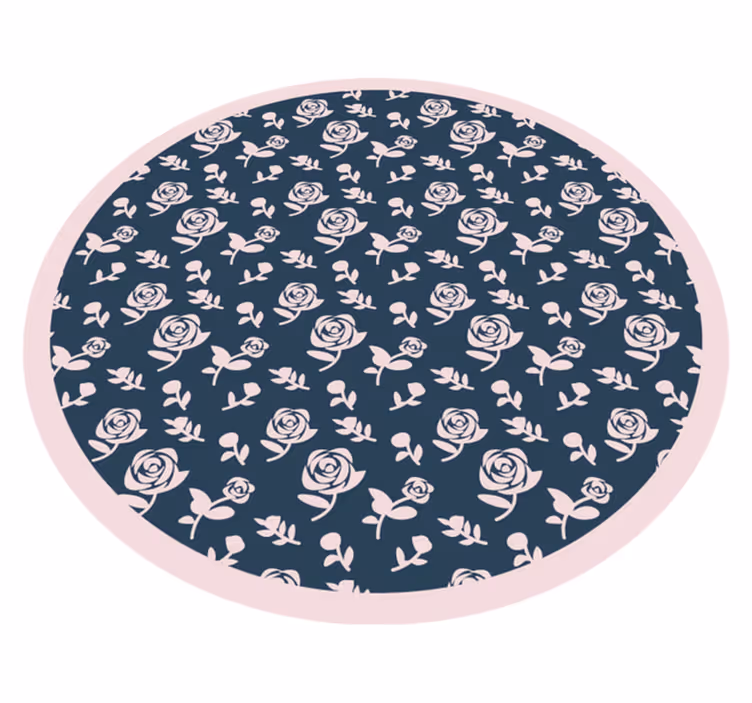 Tappeto vinile fiori motivo floreale rosato - TenStickers