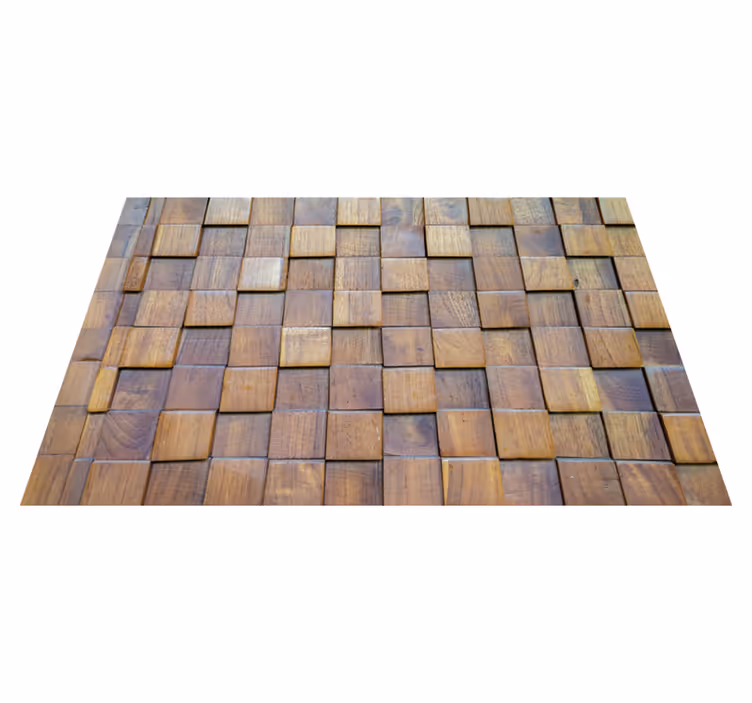 Tappeto vinile effetto legno modello quadrato - TenStickers