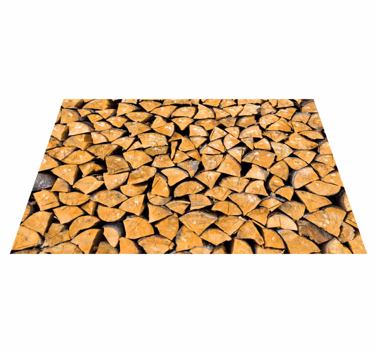 Tappeto vinile effetto legno modello di fetta - TenStickers