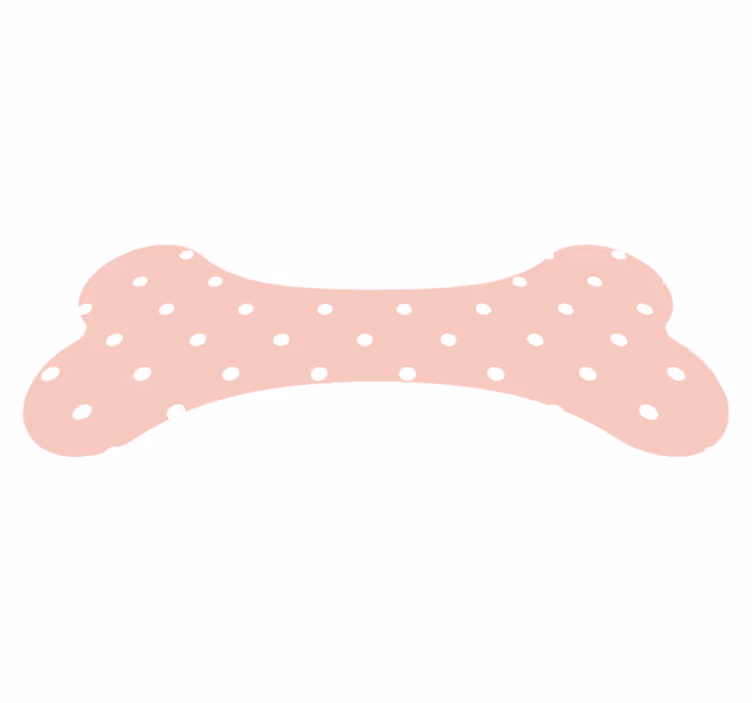 Tappeto vinile moderno osso a pois rosa - TenStickers
