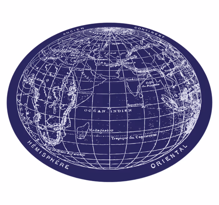 Tappeto vinile camera da letto mappa del mondo - TenStickers