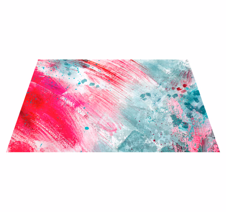 Tappeto vinile per bambini macchia rosa astratta - TenStickers