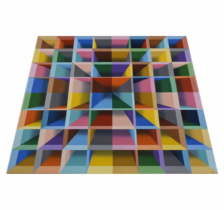 Tappeto in vinile soggiorno geometria vivace - TenStickers