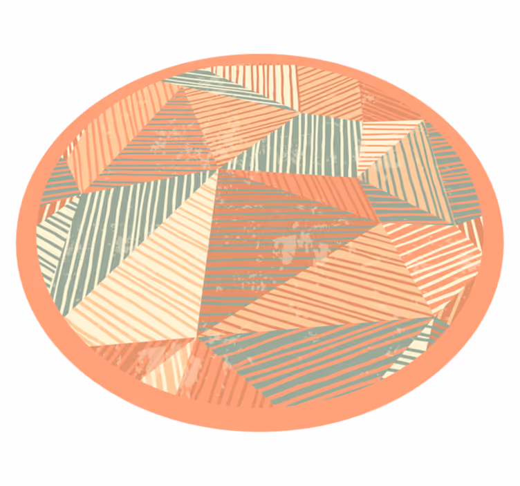 Tappeto vinile geometrico gioco di colori dei triangoli - TenStickers