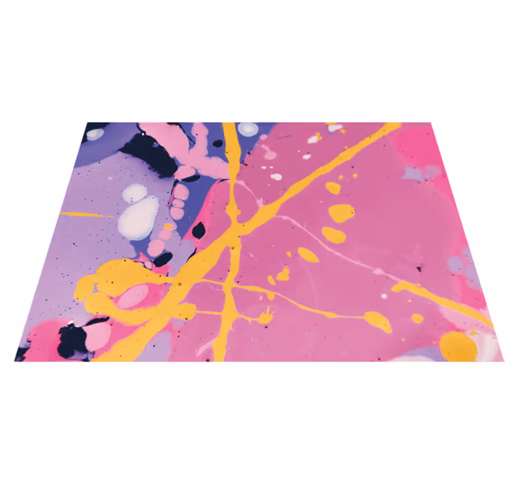 Tappeto vinile motivi schizzi astratti colorati - TenStickers