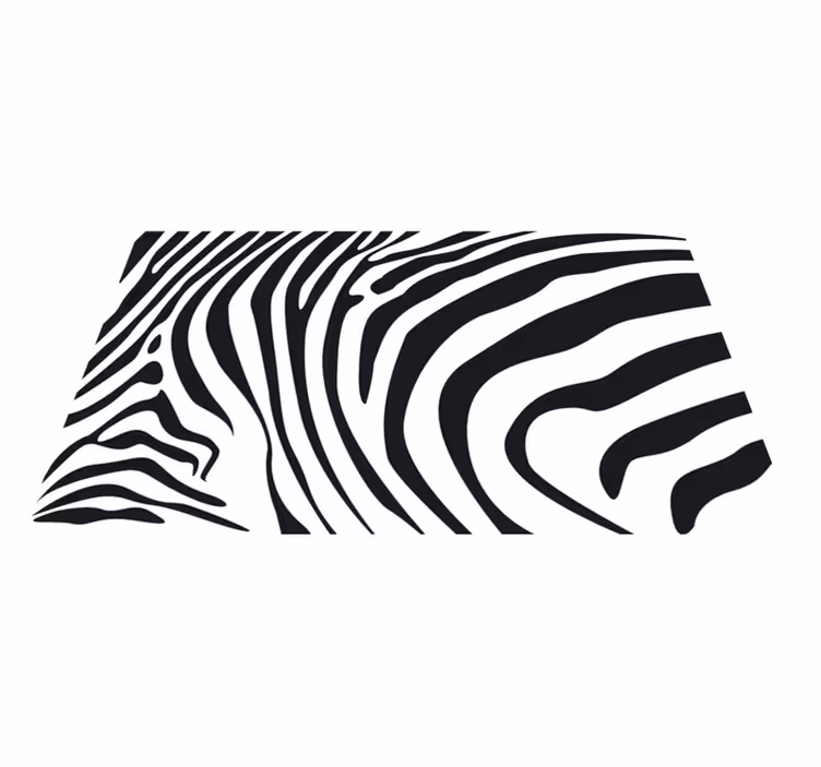 Tappeto vinile stampa animale linee di zebra - TenStickers