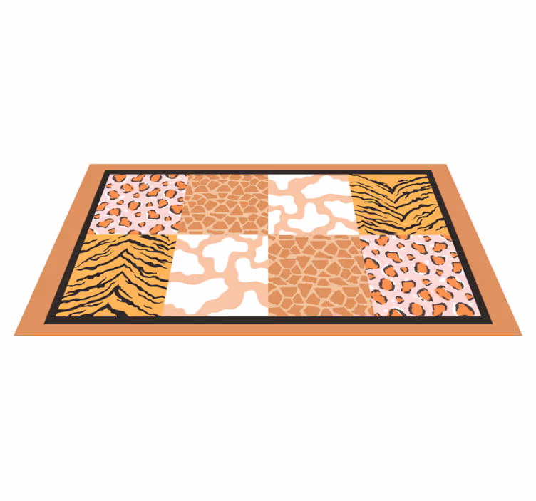 Tappeto vinile stampa animale modelli di animali selvatici - TenStickers