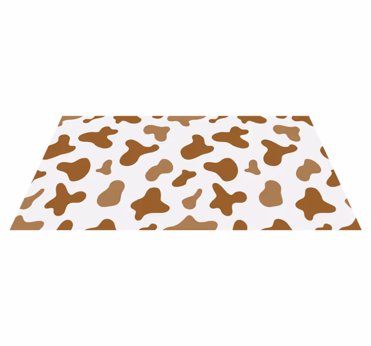 Tappeto vinile stampa animale design pelle di mucca marrone - TenStickers