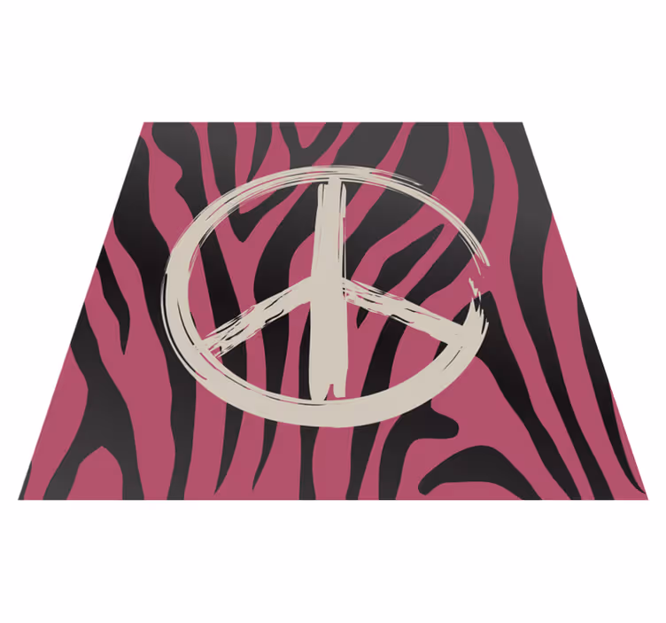 Tappeto vinile stampa animale modello del segno della pace - TenStickers