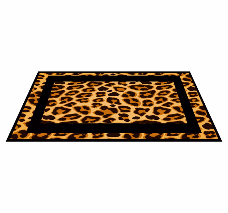 Tappeto vinile stampa animale motivo leopardo rettangolare - TenStickers