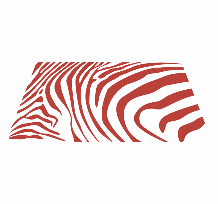 Tappeto vinile stampa animale onde rosse sorprendenti - TenStickers