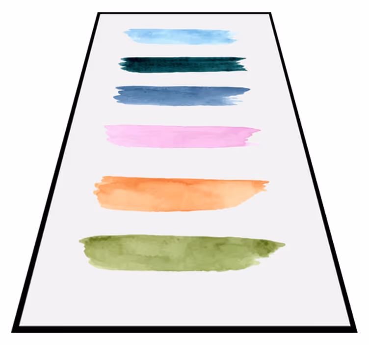 Tappeto vinile minimalista strisce acquerellate - TenStickers