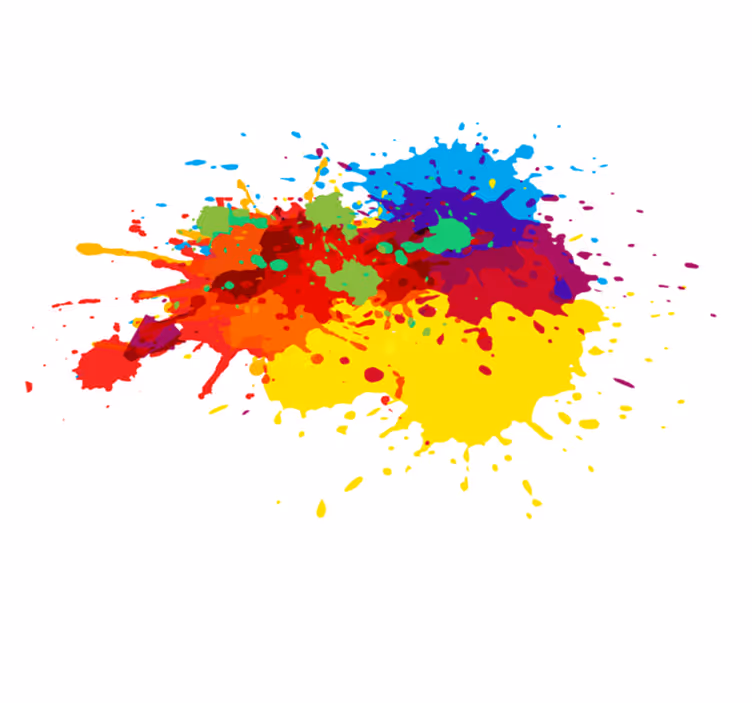 Tappeto vinile per bambini arte colorata a spruzzo - TenStickers