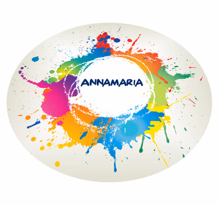 Tappeto vinile per ragazzi schizzi con nome - TenStickers