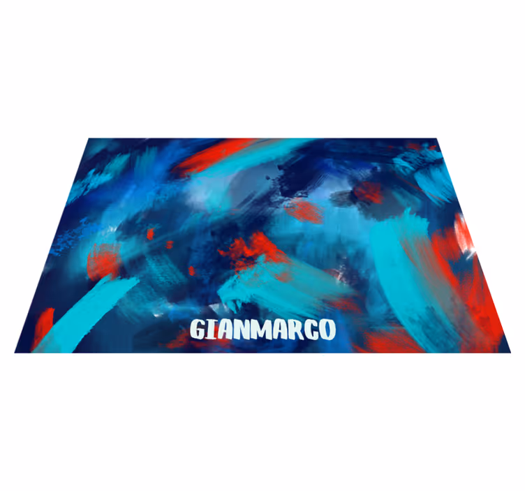 Tappeto vinile con nome esplosione di colore - TenStickers