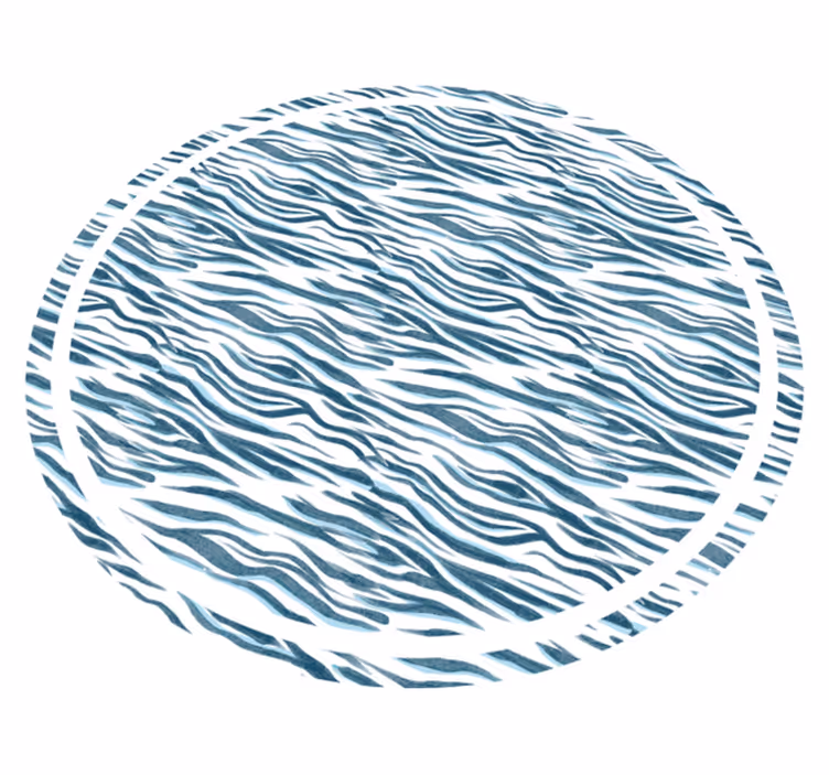 Tappeto vinile stampa animale elegante onda zebra - TenStickers