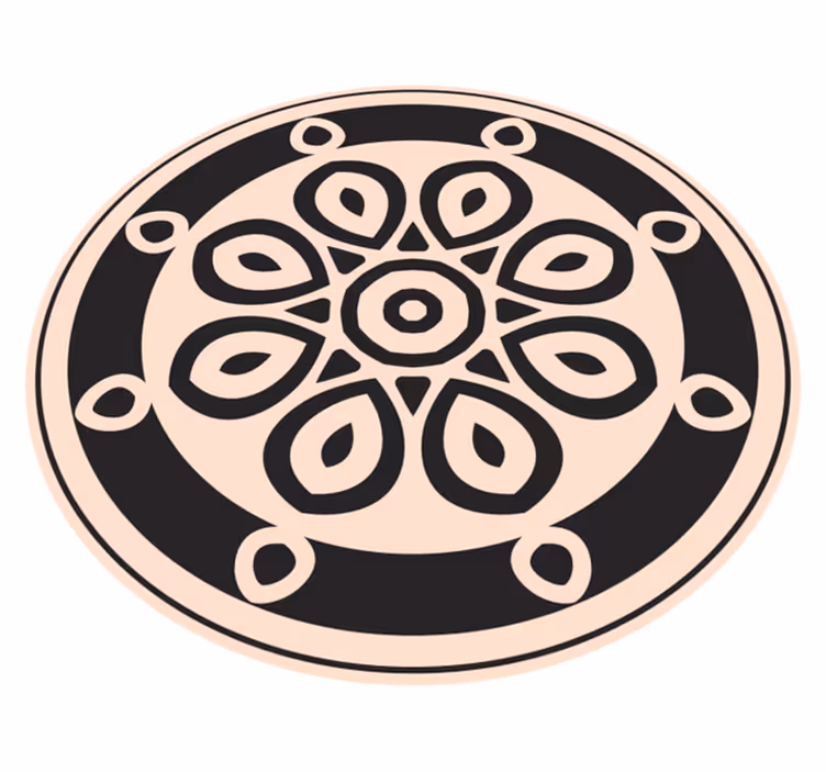 Tappeto vinile Mandala elegante motivo circolare - TenStickers