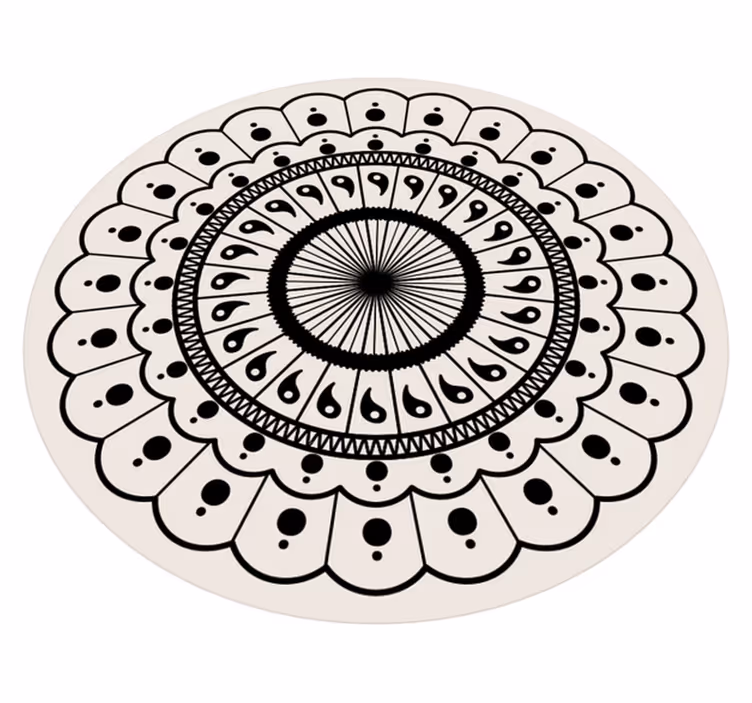 Tappeto vinile Mandala elemento circolare intricato - TenStickers