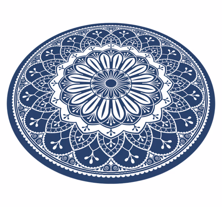 Tappeto vinile Mandala composizione botanica della marina - TenStickers