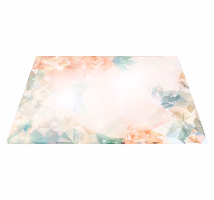 Tappeto vinile fiori geometria botanica - TenStickers