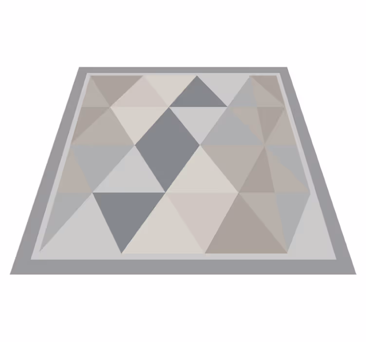 Tappeto vinile geometrico armonia grigia triangolare - TenStickers