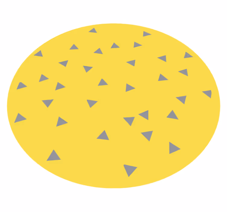 Tappeto vinile geometrico disegno del triangolo giallo - TenStickers