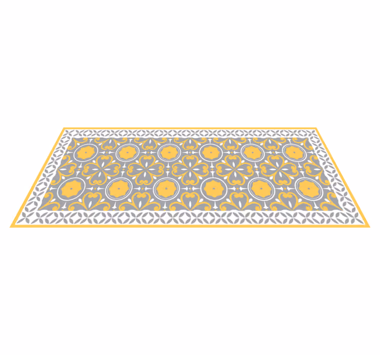 Tappeto pvc cucina modello grigio giallo - TenStickers