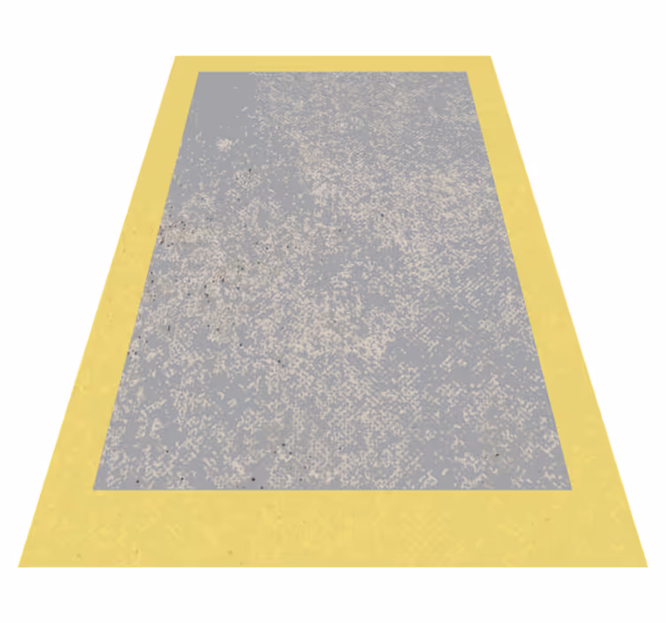 Tappeto in vinile soggiorno cornice gialla - TenStickers