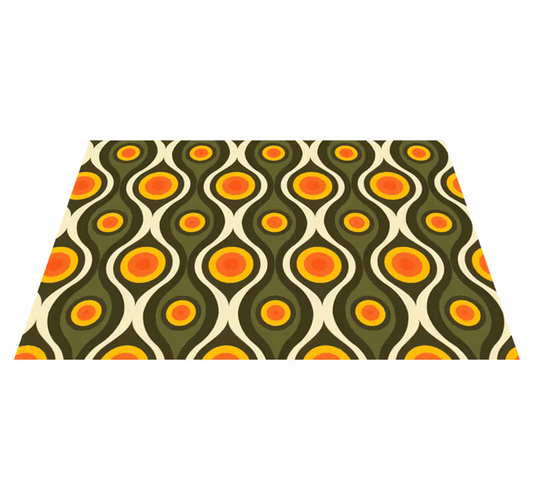 Tappeto vinile mosaico emblema circolare retrò - TenStickers