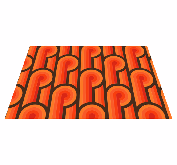 Tappeto vinile vintage modelli curvi retrò - TenStickers