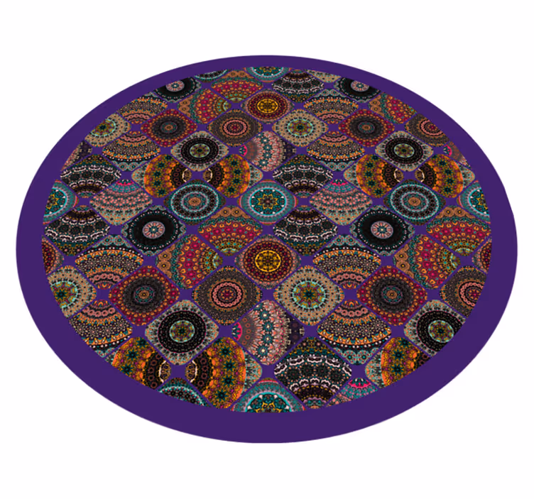 Tappeto vinile Mandala motivi circolari colorati - TenStickers