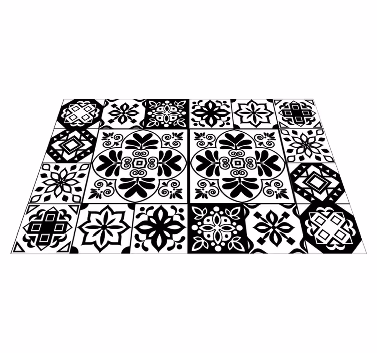 Tappeto vinile piastrelle disegno geometrico spagnolo - TenStickers