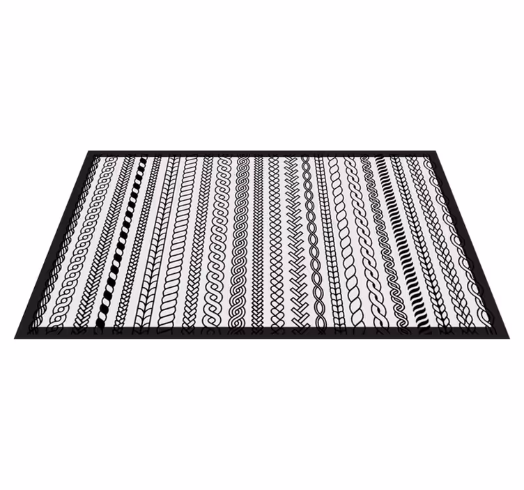 Tappeto vinile bagno strisce e anelli - TenStickers