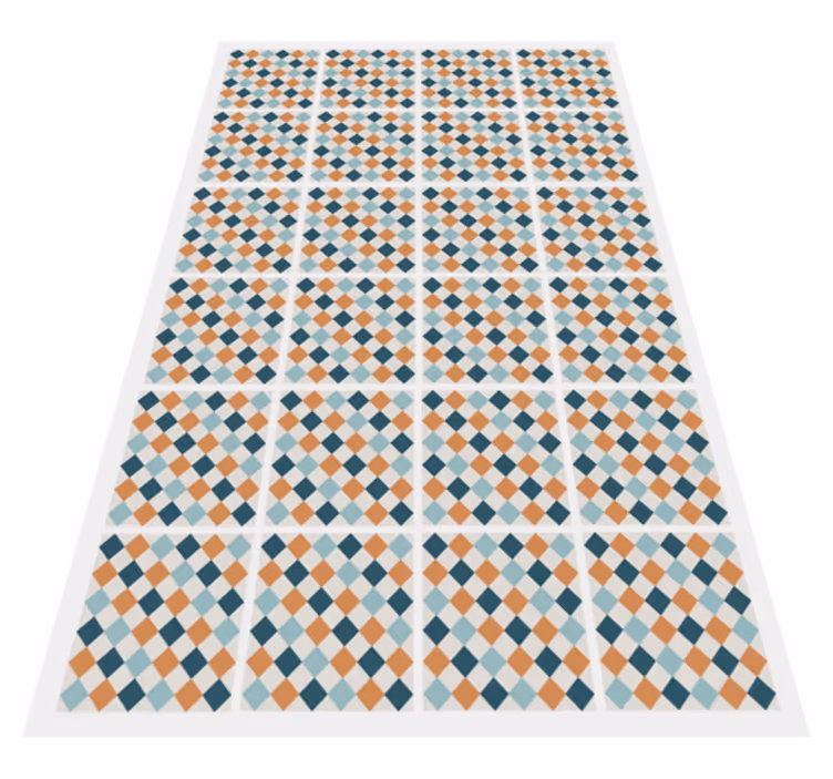Tappeto vinile bagno piastrelle geometriche astratte - TenStickers