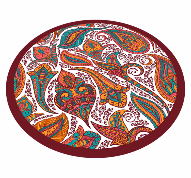 Tappeto vinile Mandala motivi vorticosi colorati - TenStickers