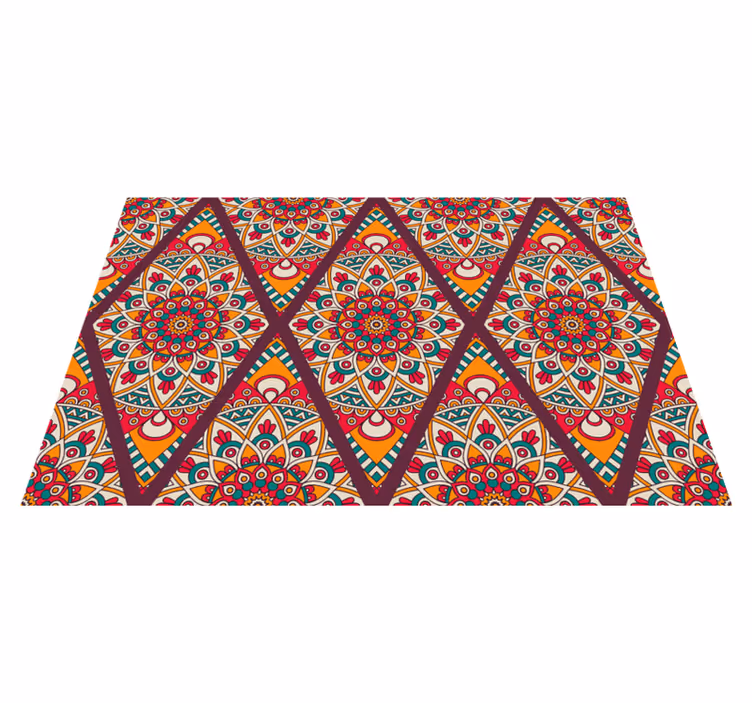 Tappeto vinile mandala motivo piastrelle colorate - TenStickers