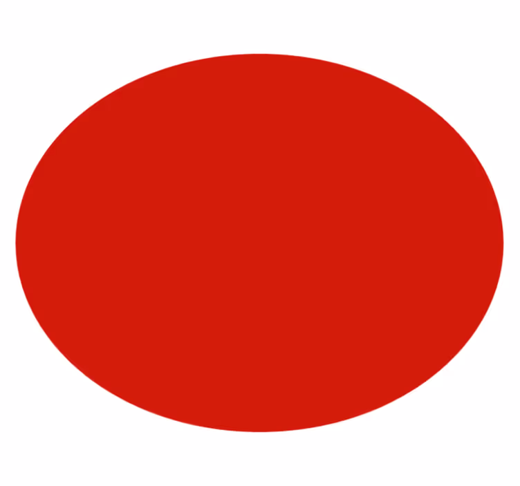 Tappeto vinile rotondo cerchio rosso pieno - TenStickers
