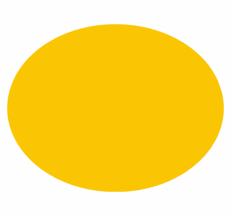 Tappeto vinile rotondo giallo brillante - TenStickers