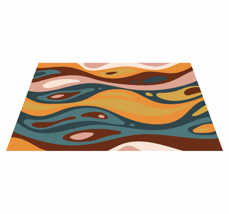 Tappeto vinile minimalista sfumature ondulate della terra - TenStickers