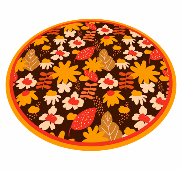 Tappeto vinile fiori motivo floreale allegro - TenStickers