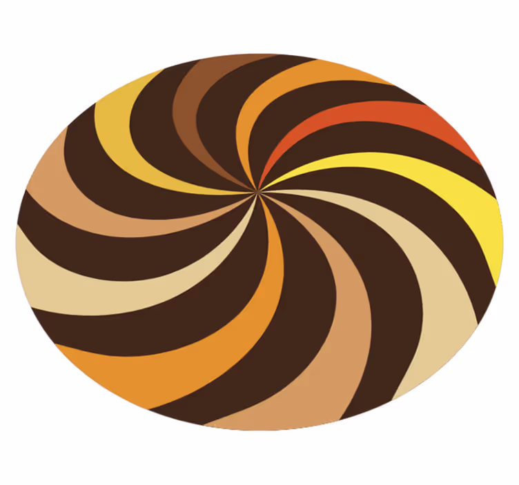 Tappeto vinile strisce esplosione di colori a spirale - TenStickers